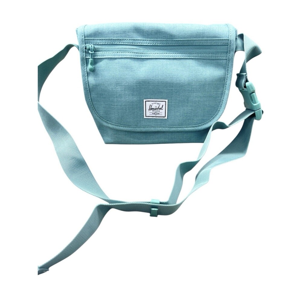NWT Herschel Supply Co. Grade Mini Messenger Bag Oil Blue Crosshatch Nordstrom - Picture 3 of 9